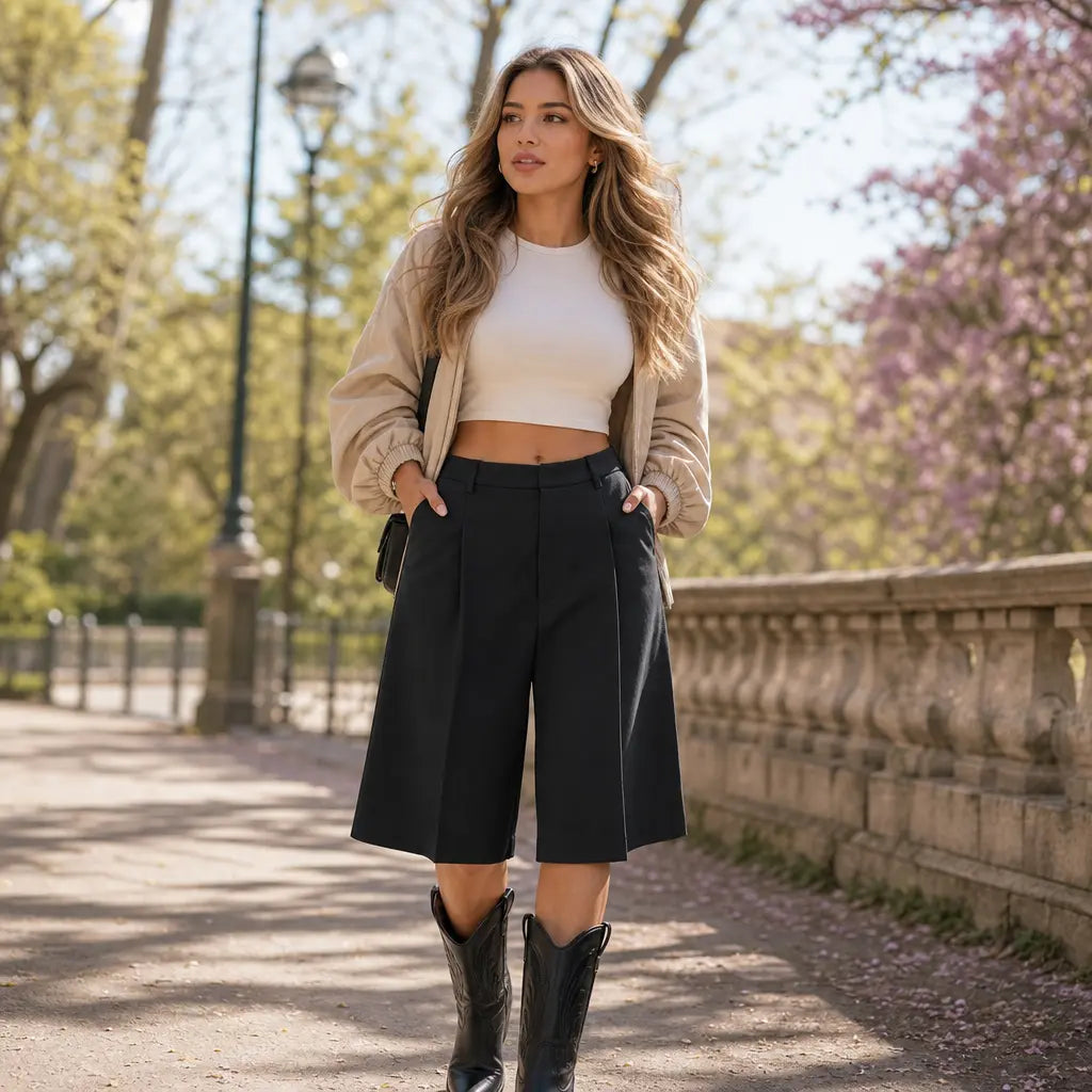 BERMUDAS PLISADAS